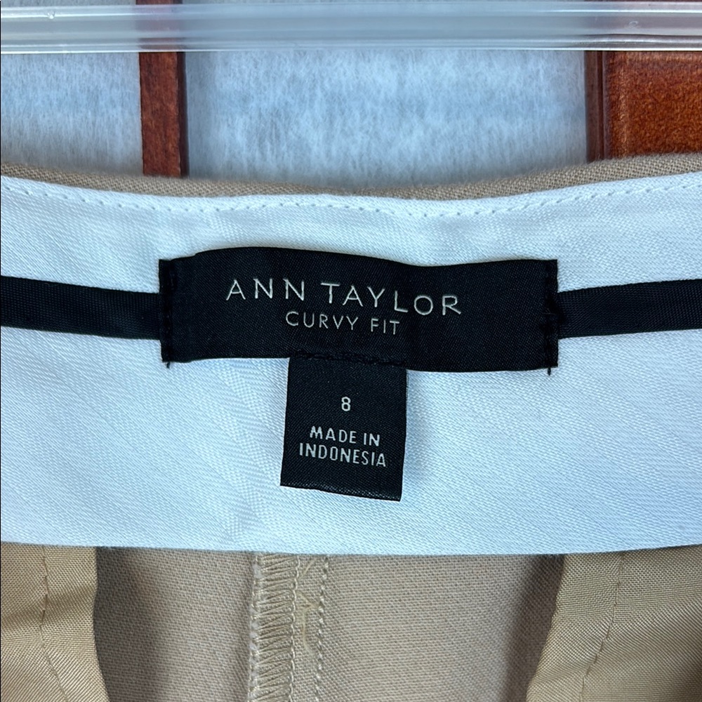Ann Taylor Beige Curvy Ankle Pants - Picture 2 of 4